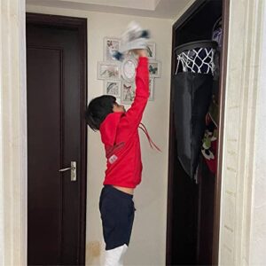 Basketball Laundry Hamper 2 in 1 Basketball Hamper Hoop Set Over the Door Hanging Clothes Hamper Fun Basket Laundry Shoot Bag Set Gift for Boy Room and Girl Bedroom