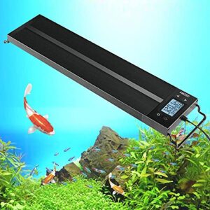 amzbd aquarium lights, led aquariums lights with full spectrum adjustable 7 colors,programmable,waterproof,timer&diy mode for freshwater fish tank or plants tank,extendable brackets (24-30 inch)