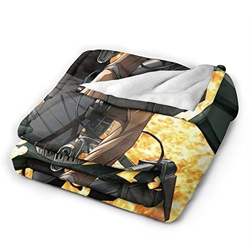 Levi Ackerman Soft and Comfortable Warm Fleece Blankets Beach Blanket Picnic Blankets Throw Blankets (80"x60")