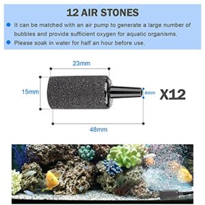 Saricho Aquarium air Pump Accessories Set-9.84/26.25/101.71 feet Aquarium Airline tubing Hose,Check valves,air Stones and connectors of I,L,T Shape (101.71feet Hose 12stone 12check Valve 18connector)