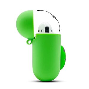 MJCMYC AirPods Case Designed for AirPods 2 & 1, AirPods Case Cover with Keychain,Soft Silicone Material for Boys and Girls,Super Hero Character Surface Earphone Case (Hulk)