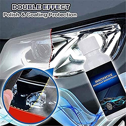 Tinydimple 2/3 pcs 50ml Lenspro Headlight Repair Polish, Powerful Advance Headlight Repair Polish, Innovative Headlight Repair Polish, Headlight Renewal and Repair Polish Liquid (2pcs)