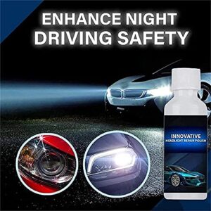 Tinydimple 2/3 pcs 50ml Lenspro Headlight Repair Polish, Powerful Advance Headlight Repair Polish, Innovative Headlight Repair Polish, Headlight Renewal and Repair Polish Liquid (2pcs)