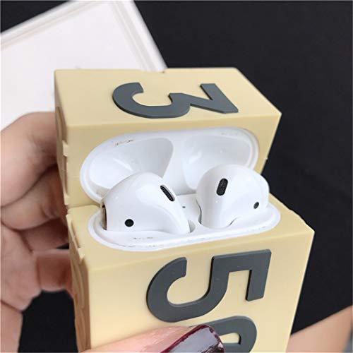 Oqplog for AirPod 2/1 Case Luxury for AirPods 2nd/1st Air Pods Cases Cover Hypebeast Funny Design Fun 3D Cute Trendy Unique Fancy Designer Soft Silicone for Men Boys Teen Kids(35 Box)