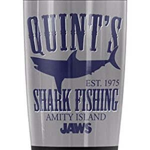 Logovision Jaws Quints Stainless Steel Tumbler 20 oz Coffee Travel Mug/Cup, Vacuum Insulated & Double Wall with Leakproof Sliding Lid | Great for Hot Drinks and Cold Beverages