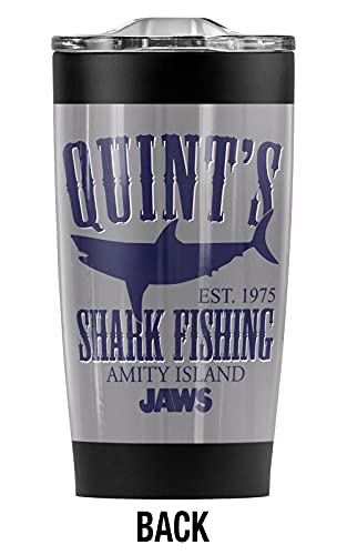 Logovision Jaws Quints Stainless Steel Tumbler 20 oz Coffee Travel Mug/Cup, Vacuum Insulated & Double Wall with Leakproof Sliding Lid | Great for Hot Drinks and Cold Beverages