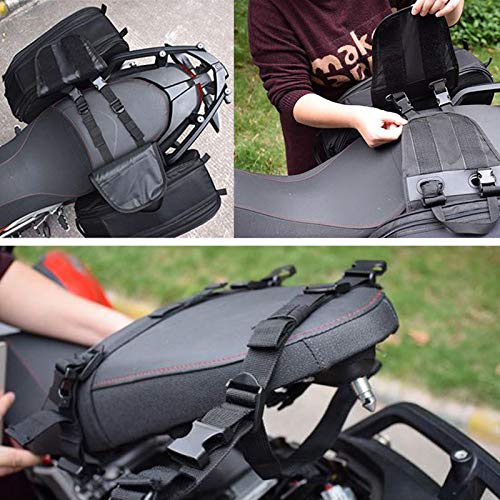 MIHUNTER Motorcycle Saddle Bags, Powersports Saddle Bags,Waterproof Saddlebags Luggage Bags,Motorcycle Helmet Bag,Full Face Helmet Storage Bag,Motorcycle Pillion Seat Bag, Side Bags