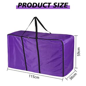 Hay Bag, Large Capacity Hay Bale Bag, Heavy Duty Hay Bale Carry Bag for Horses Cows Cattle Sheep Goats and Others Livestock, Dual Zippers and Carry Handles Design, 45'' x 23'' x14''