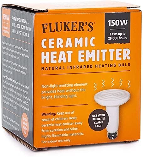 Fluker's Ceramic Heat Emitter for Reptiles 150W - Includes Attached DBDPet Pro-Tip Guide