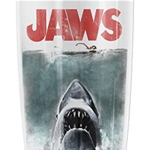 Logovision Jaws Vintage Poster Stainless Steel Tumbler 20 oz Coffee Travel Mug/Cup, Vacuum Insulated & Double Wall with Leakproof Sliding Lid | Great for Hot Drinks and Cold Beverages