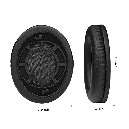 MOLGRIA HDR120 Ear Pads Cushion Replacement Earpads for Sennheiser RS120 RS100 RS110 RS115 RS117 RS119 Wireless Headphones (Leather Black)