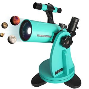 maksutov-cassegrain telescope 60 with dobsonian mount, 60mm aperture 750mm focal length, with finderscope and phone adapter, tabletop telescopes for kids adults beginners astronomy