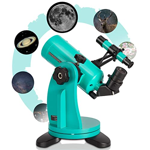 Maksutov-Cassegrain Telescope 60 with Dobsonian Mount, 60mm Aperture 750mm Focal Length, with Finderscope and Phone Adapter, Tabletop Telescopes for Kids Adults Beginners Astronomy