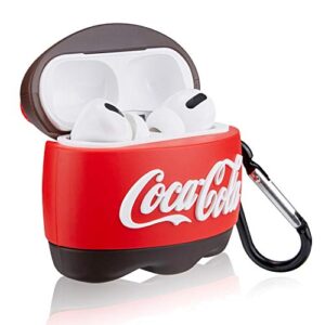 Oqplog for AirPod Pro 2019/Pro 2 Gen 2022 Case Cartoon for AirPods Pro Air Pods Pro Cases Cover Fancy Pretty Trendy Funny Design Fun 3D Cute Unique Soft Silicone for Girls Boys Teen Kids（3D Red Drink）