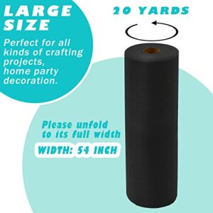 Tulle Fabric Rolls 54 inch by 20 Yards Black Tulle Bolt for Wedding Decorations Party Baby Shower Table Skirt Tutu DIY Decor