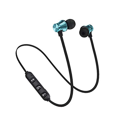 MADAGI Earphone Magnetic in-Ear Stereo Headset Earphone Wireless Bluetooth 4.2 Headphone Gift Blue