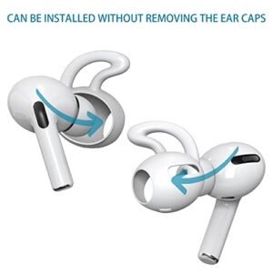 GWAWG 6 Pairs AirPods Pro Ear Hooks [Added Storage Pouch] Covers Anti-Slip Ear Covers Accessories Compatible with Apple AirPods Pro Silicone Material