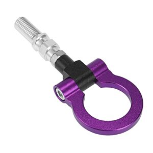 x autohaux purple aluminum alloy front bumper trailer ring eye towing tow hook screw for japanese car