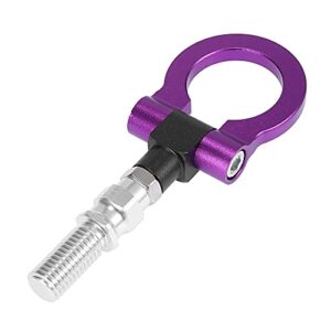 X AUTOHAUX Purple Aluminum Alloy Front Bumper Trailer Ring Eye Towing Tow Hook Screw for Japanese Car