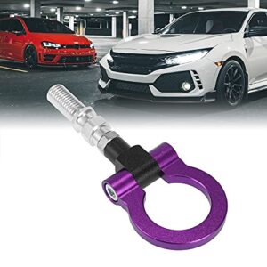 X AUTOHAUX Purple Aluminum Alloy Front Bumper Trailer Ring Eye Towing Tow Hook Screw for Japanese Car