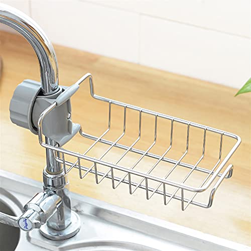 TraveT Rack Drain Storage Rack Drain Rack Free Punch Faucet Drain Rack Shelf Stainless Steel Adjustable Storage Household