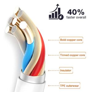 5 Pack(10FT)[Apple MFi Certified] iPhone Charger Long Lightning Cable Fast Charging iPhone Charger Cord Compatible iPhone 14/14 Pro Max/13 Pro Max/12/11 Pro Max/Mini/XS MAX/XR/XS/X/8/7/Plus/6 iPad