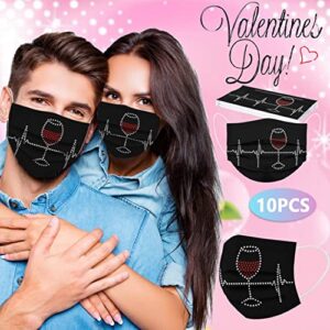 CHENSEN Disposable Face Mask 10 Pack Christmas Halloween Breathable 3-Layer Elastic Earloops Protective Disposable Masks