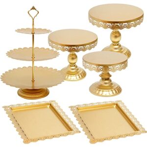 gold cake stand set cupcake holder for dessert cake table decor