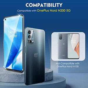 UniqueMe [2+2 Pack] Compatible with OnePlus Nord N200 5G Screen Protector Tempered Glass and Camera Lens Protector [Case Friendly][Anti-Scratch]