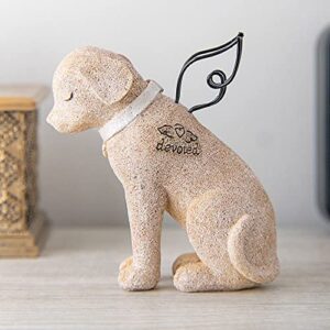 iheartdogs dog memorial devoted dog angel figurine - dog statue pet memorial gifts