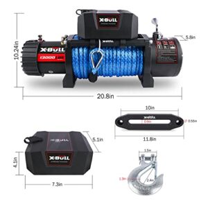 X-BULL-winch 13000- Traction products and winches-Synthetic rope winches-13000 pounds load capacity-rc winch- (SUV)