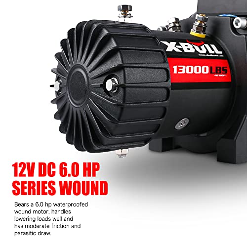 X-BULL-winch 13000- Traction products and winches-Synthetic rope winches-13000 pounds load capacity-rc winch- (SUV)