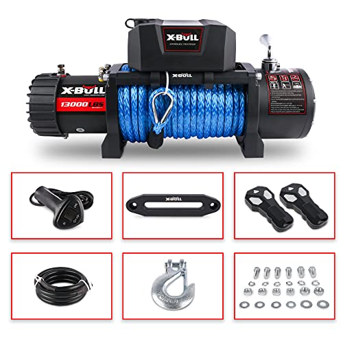 X-BULL-winch 13000- Traction products and winches-Synthetic rope winches-13000 pounds load capacity-rc winch- (SUV)