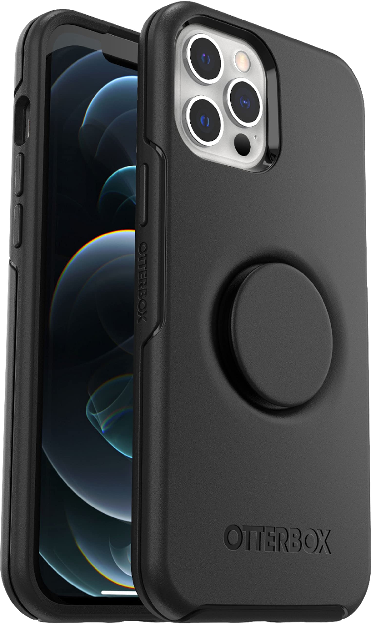 OtterBox + Pop Symmetry Series Case for iPhone 12 PRO MAX (NOT Mini/12/12 Pro) Non-Retail Packaging - Black