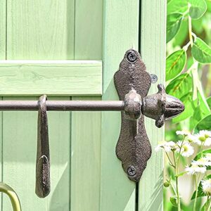 Sungmor Cast Iron Wall Hook, Heavy Duty Metal Coat Rack Wall Mount, Farmhouse Villa Garden Kitchen Balcony Hallway Decorative Hooks for Clothes, Keys, Hand Tools, Mugs, Bags, Umbrella, Sundries