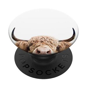 highland cow picture popsockets swappable popgrip