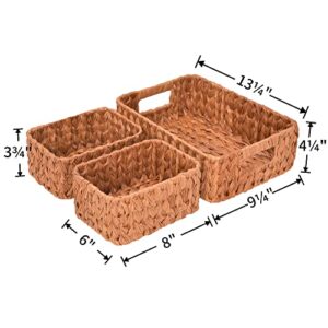 GRANNY SAYS Bundle of 3-Pack Wicker Baskets & 3-Pack Wicker Storage Baskets