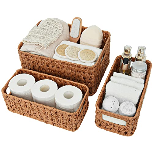 GRANNY SAYS Bundle of 3-Pack Wicker Baskets & 3-Pack Wicker Storage Baskets