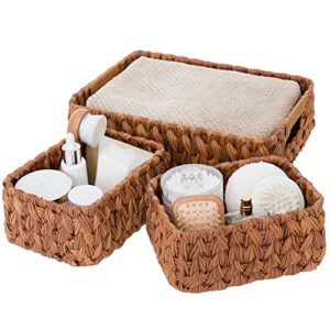 GRANNY SAYS Bundle of 3-Pack Wicker Baskets & 3-Pack Wicker Storage Baskets