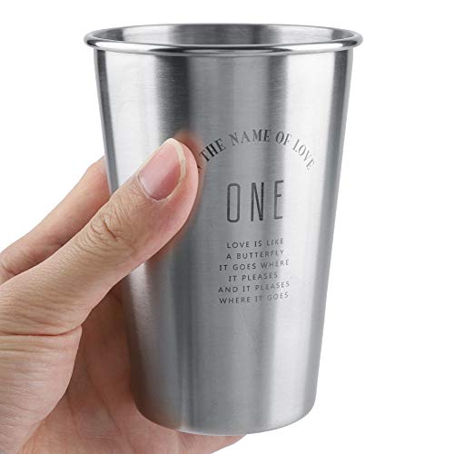 Stainless Steel Bottle, Stainless Steel Mug 4.9 * 3.5In Mug, Stainless Steel Measuring Cup Stainless Steel Cups for Drinks Coffee Water