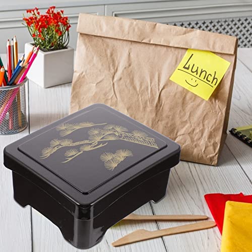 DOITOOL Portable Food Box Portable Grilled Eel Over Rice Box Japanese Lunch Containers Practical Dessert Sushi Bento Box Food Storage Bento Box for Food Organization (Pattern 1) Japanese Bento Box