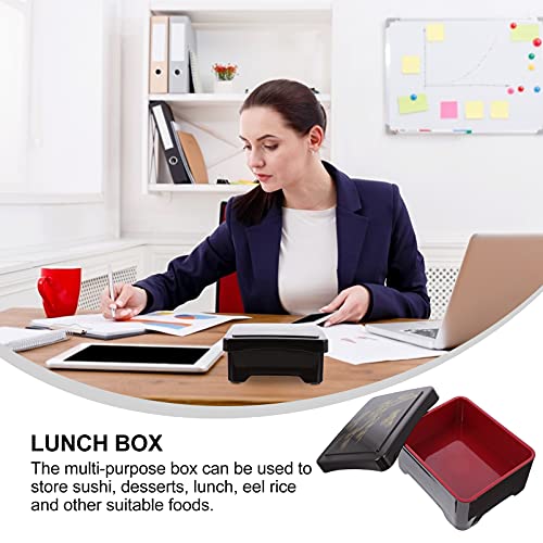 DOITOOL Portable Food Box Portable Grilled Eel Over Rice Box Japanese Lunch Containers Practical Dessert Sushi Bento Box Food Storage Bento Box for Food Organization (Pattern 1) Japanese Bento Box