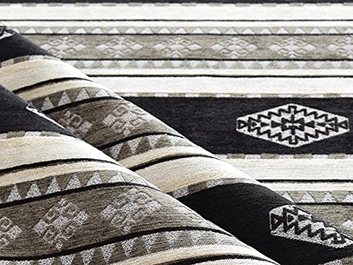 ILME Kilim Pattern Upholstery Fabric Kilim Bohemian Boho Tapestry Tribal Southwestern Turkish Persian Moroccan Mexican Ethnic Fabric by The Yard Meter (4 Yard)