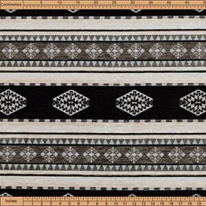 ILME Kilim Pattern Upholstery Fabric Kilim Bohemian Boho Tapestry Tribal Southwestern Turkish Persian Moroccan Mexican Ethnic Fabric by The Yard Meter (4 Yard)