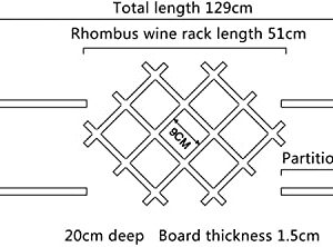 Gdrasuya10 Set of 5 Wine Rack Wall Mounted Wooden Wine Holder Shelf Set w/Storage Shelves and Glass Holder Wine Rack Insert Display Rack Multifunctional Storage Shelf Modern Diamond-Shaped (White)