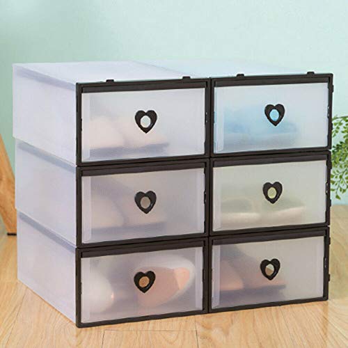 TFCFL 20 Pack Clear Storage Shoes Box, Womens Mens Shoe Storage Display Box Plastic Foldable Stackable Shoe Container Bins Holders Clear Closet Shelf Shoe Organizer for Closet, Space Saving