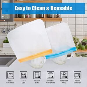 12-Pack Reusable Ziplock Bags - BPA-Free, Leak-Proof, and Freezer Safe, Keep Your Food Fresh and Organized