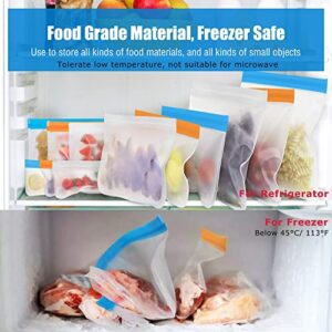 12-Pack Reusable Ziplock Bags - BPA-Free, Leak-Proof, and Freezer Safe, Keep Your Food Fresh and Organized