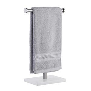 kes hand towel stand with marble base, hand towel holder for bathroom, hand towel rack for vanity countertop, sus304 stainless steel, bth210s20-2