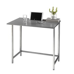 urban shop tools assembly folding desk with tablet slot, grey